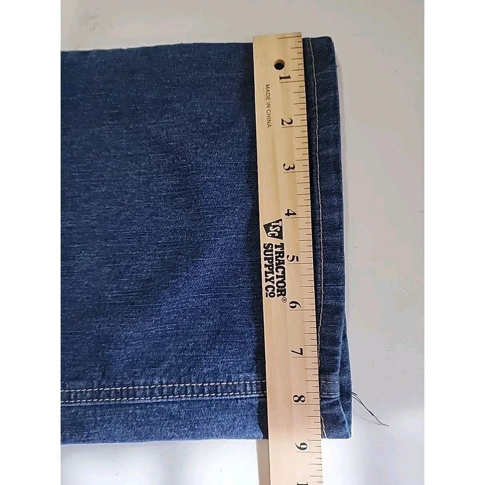 Ashley Stewart Jeans Womens 18W Average Straight Leg Blue Cowgirl Dark Wash Boho